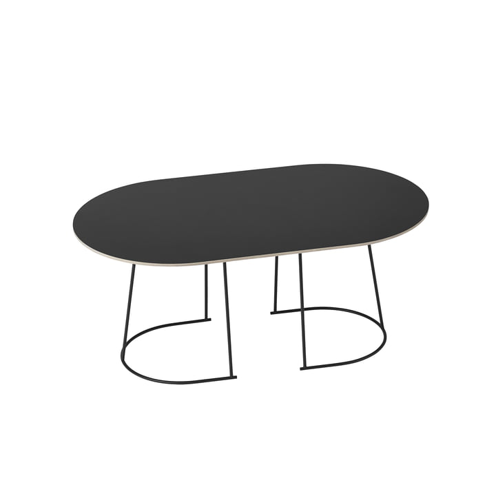 De luchtige salontafel, medium in zwart van Muuto
