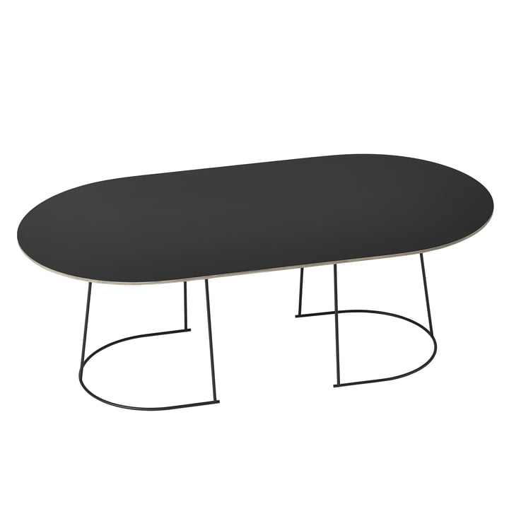De Airy salontafel, groot in zwart van Muuto