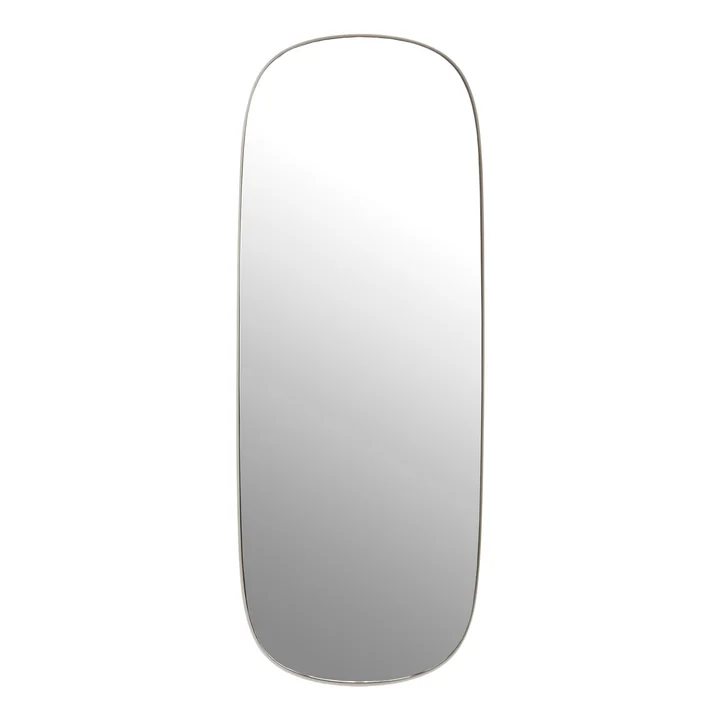 De Framed Mirror , groot in grijs / helder glas van Muuto