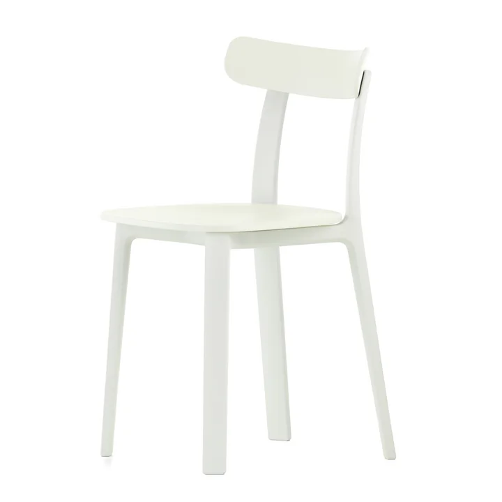 De All Plastic Chair in het wit van Vitra