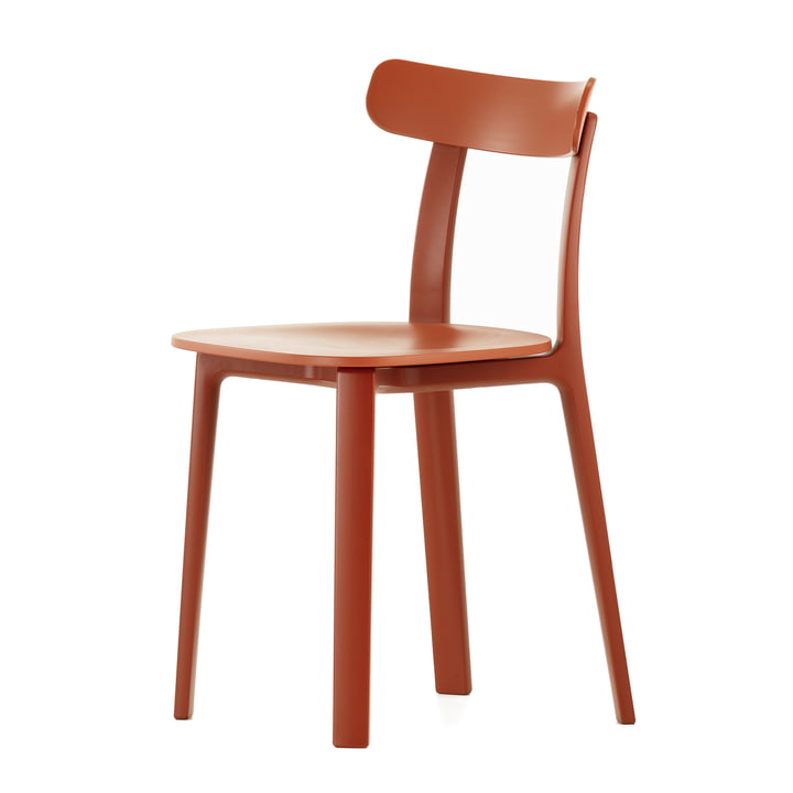 De All Plastic Chair in het rood van Vitra