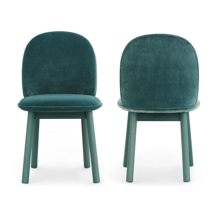 Normann Kopenhagen - Ace Chair Velour, meerblauw