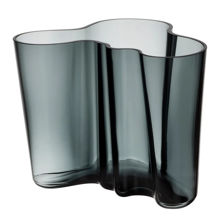 Aalto Vaas Savoy 160 mm van Iittala in donkergrijs