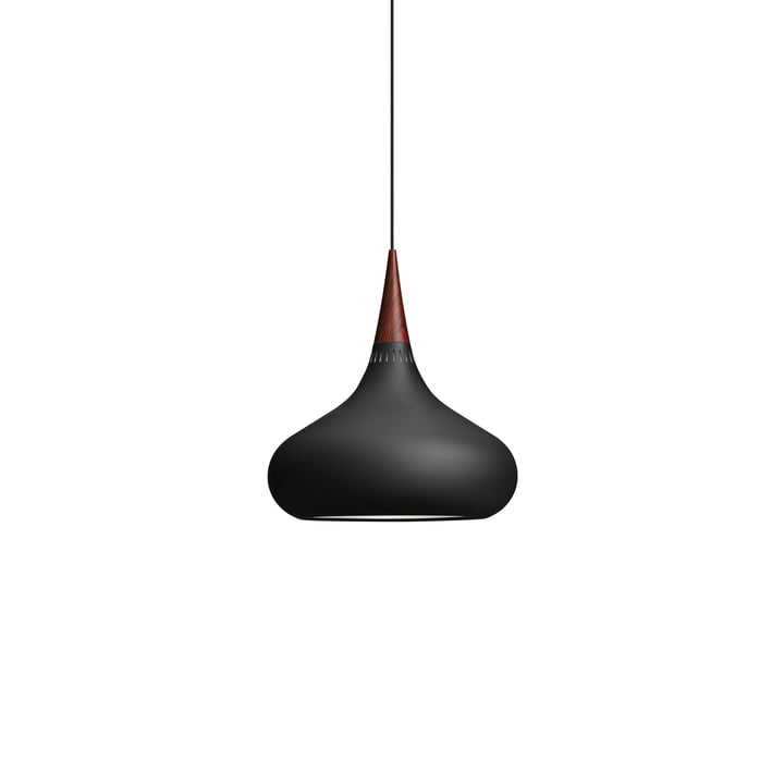 Oriënterende zwarte hanglamp P1 van Fritz Hansen in zwart mat