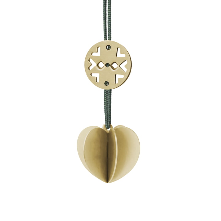 Nordic Ornament Heart van Stelton gemaakt van messing
