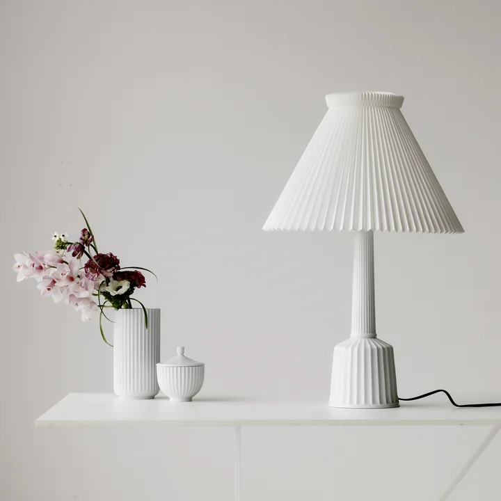 Kom met deksel van Lyngby Porcelæn