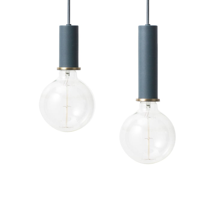 De ferm Living - Socket hanger laag en hoog in het donkerblauw.