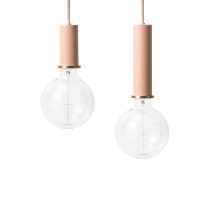 De Ferm Living - Socket hanger armatuur laag en hoog in het roze