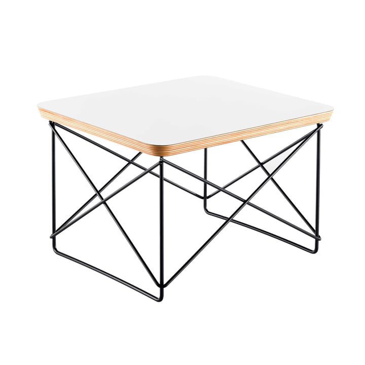 Eames Occasional Table LTR van Vitra in HPL wit / basic dark