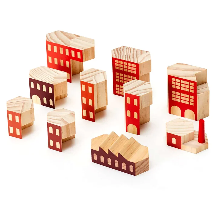 Areaware - Blokarchitectuur, houten architectuur speelgoed, Fabriek