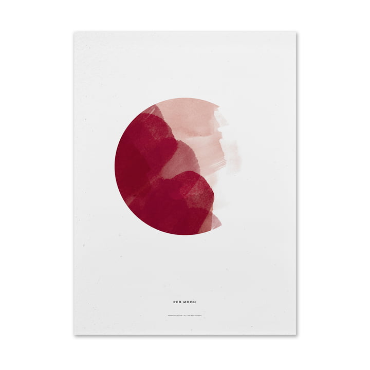 Poster Red Moon van Paper Collective