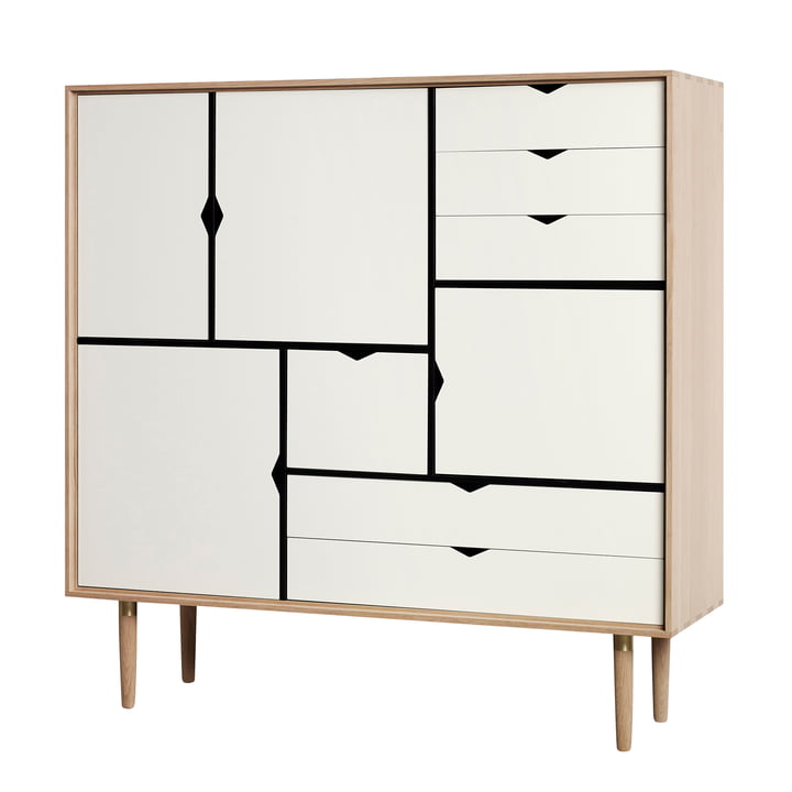 S3 Ladenkastje van Andersen Furniture in geoliede notelaar/witte fronten