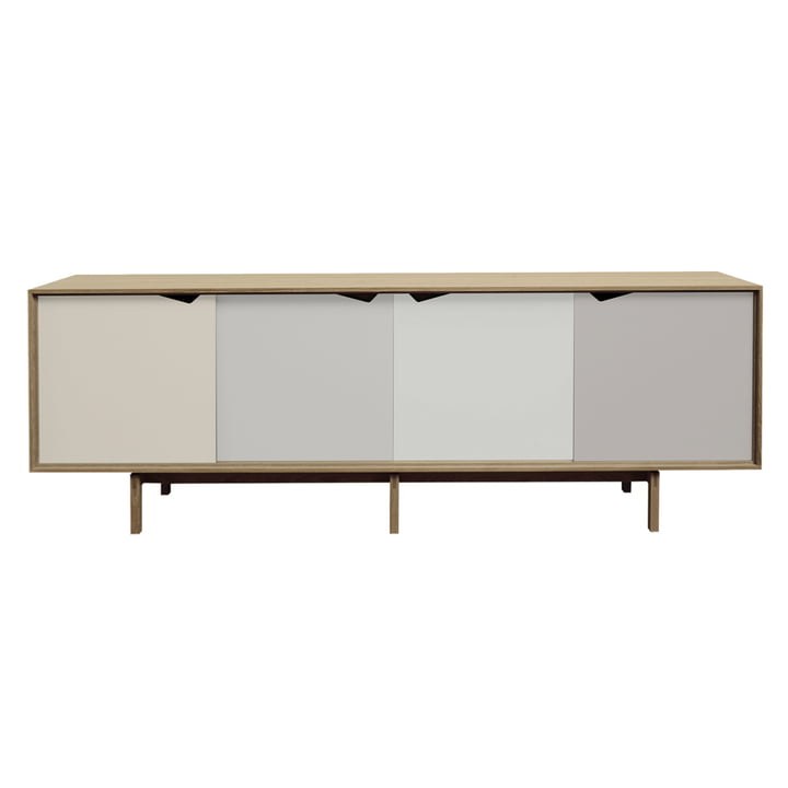 S1 Sideboard van Andersen Furniture in geoliede eik (Doors Doeskin, Iron, Silver, Iron)