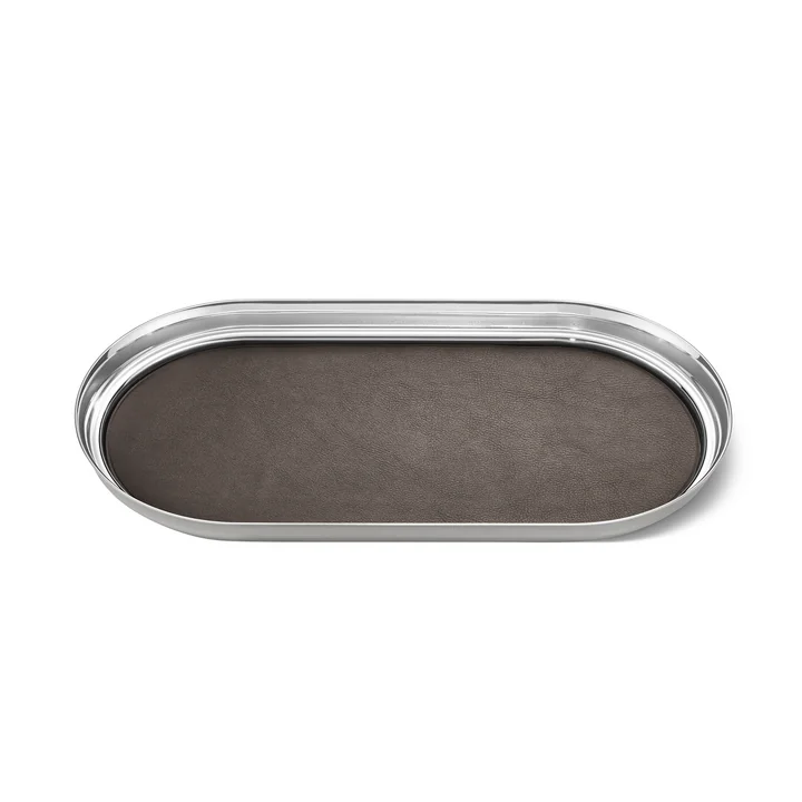 Manhattan Tray 35 x 18 cm van Georg Jensen uit roestvrij staal en leer