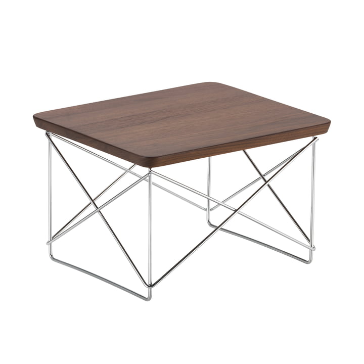 Eames Occasional Table LTR van Vitra in walnoot / chroom