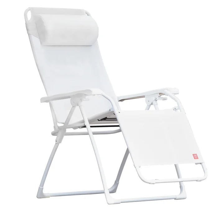 Fiam - Amida Relax ligstoel, aluminium wit / wit
