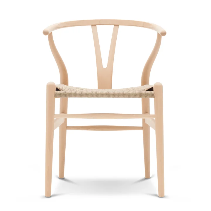 CH24 Wishbone Chair van Carl Hansen in gezeepte beuk / vlechtwerk naturel