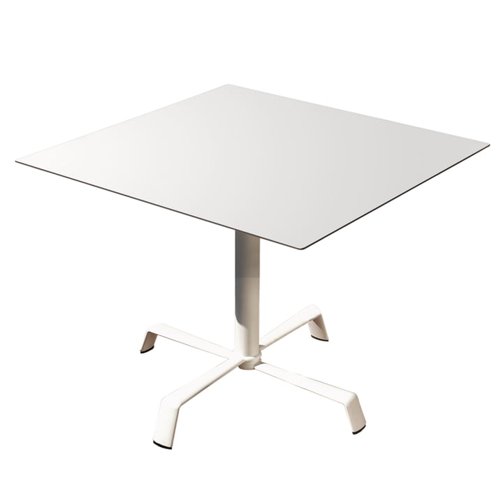 Tonik tafel 70 x 70 cm, frame Elica van Fast in wit