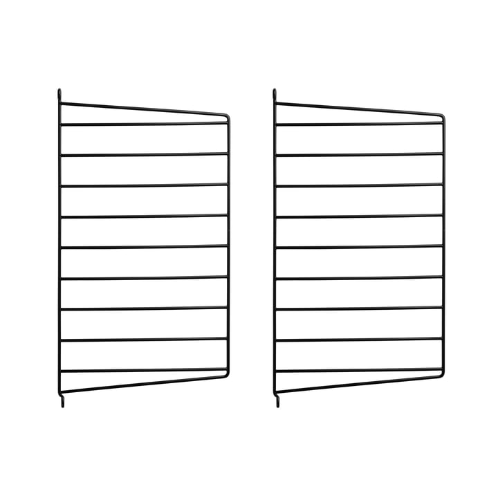 Muurladder voor String plank 50 x 30 cm van String in zwart (set van 2)