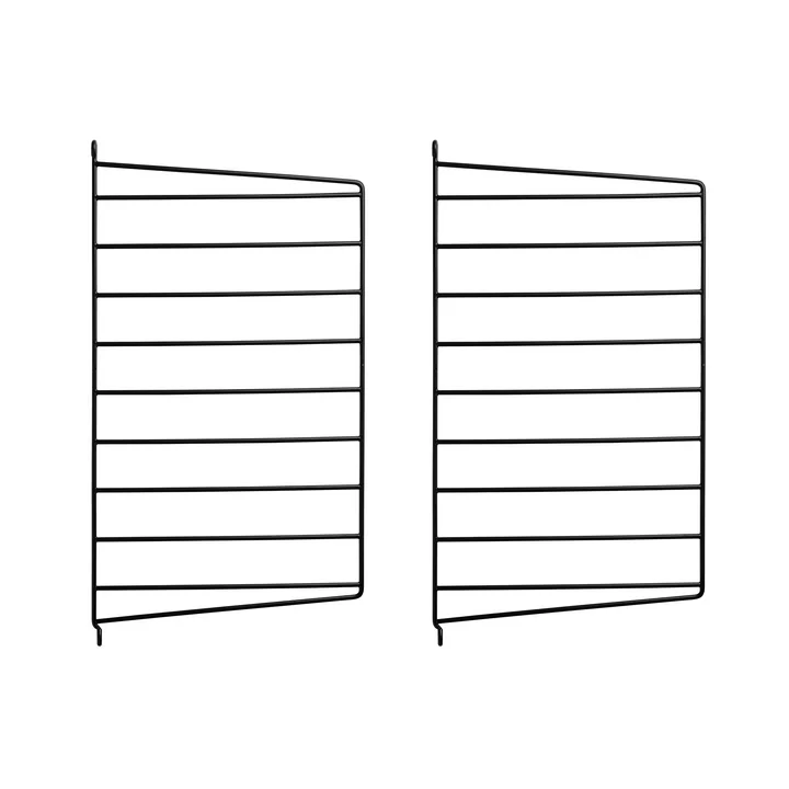 Muurladder voor String Plank 50 x 30 cm van String in zwart (set van 2)