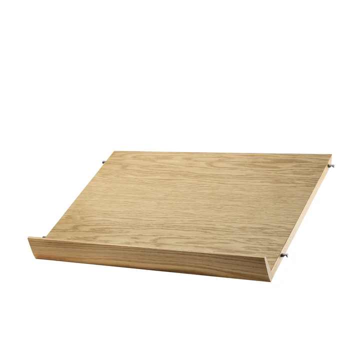 Tijdschriftenplank 58 x 30 cm van String in eik