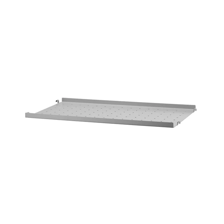 Metalen plank met lage rand 58 x 30 cm van String in grijs