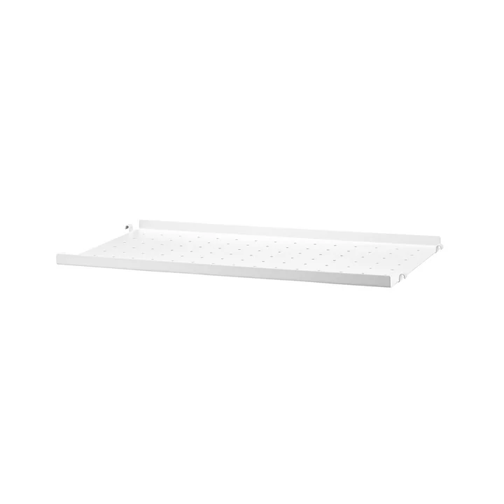 Metalen plank met lage rand 58 x 30 cm van String in wit