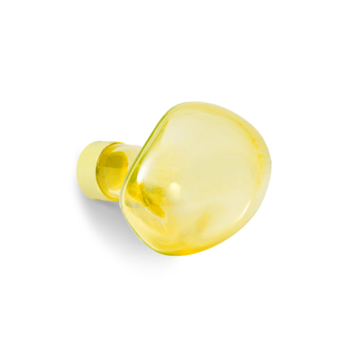 Bubble Wandhaak smal van Petite Friture in geel