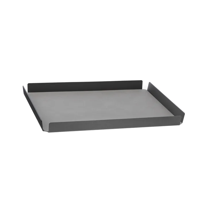 Lind DNA - Tray Square M , 28 x 36 cm, aluminium antraciet, dubbel Nupo antraciet / Nupo lichtgrijs (2 mm)