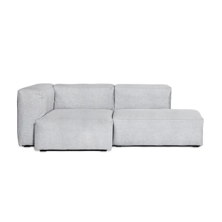 HAY - Mags Soft Sofa 2,5 zits, combinatie 3, armleuning links / lichtgrijs ( Steelcut 120) / naden: lichtgrijs