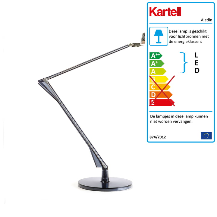 Kartell - Aledin bureaulamp Dec LED, fumé