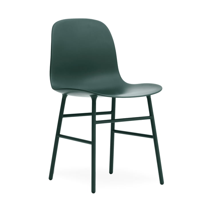 Form Chair, Steel Legs van Normann Copenhagen in Green