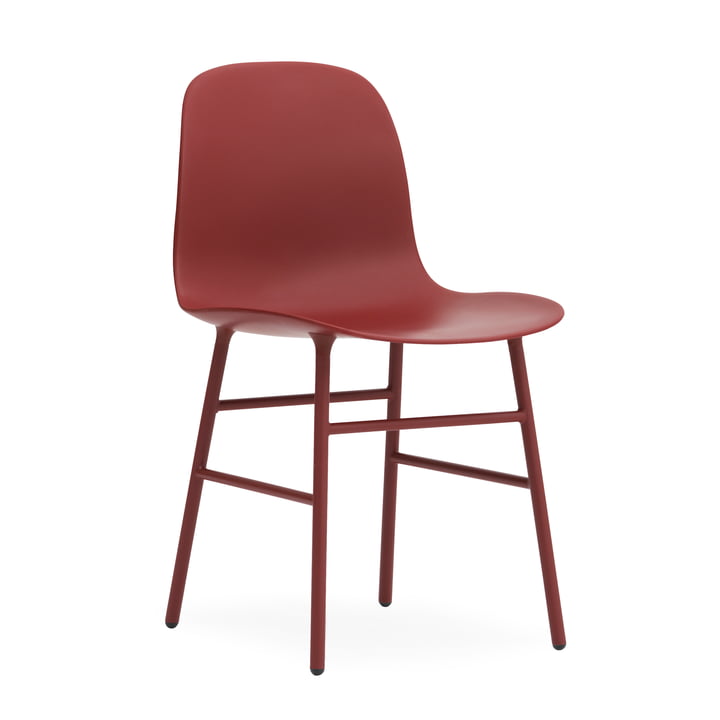 Form Chair, Steel Legs van Normann Copenhagen in rood