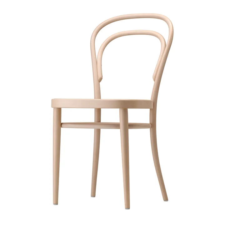214 Bentwood stoel met buisvormig vlechtwerk van Thonet in beuk naturel (TP 17)