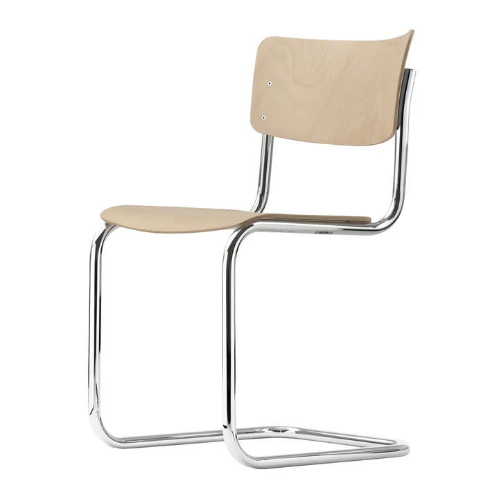 S 43 Stoel van Thonet in chroom / beuk naturel (TP 17)
