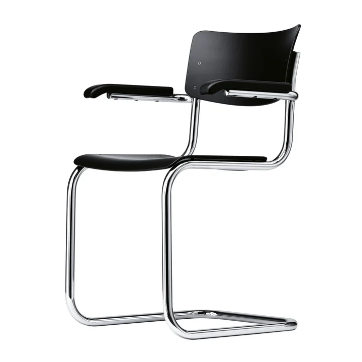 S 43 F Stoel van Thonet in chroom / zwart gebeitst beuken (TP 29)
