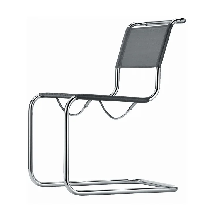 S 33 N Chair by Thonet in chroom / netbespanning zilver