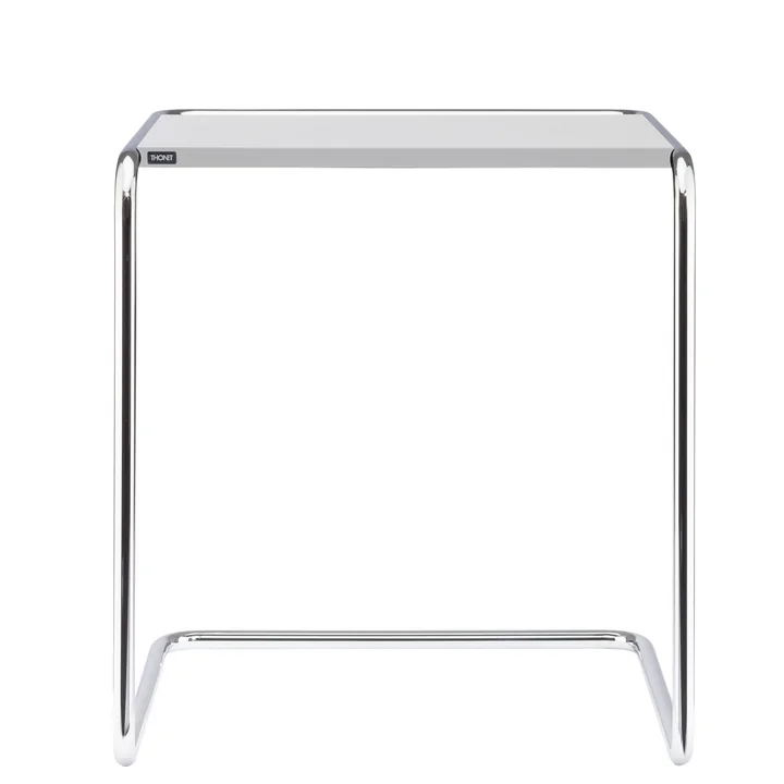 B 97 Thonet a Statafel uit chroom / toplaag zuiver wit (RAL 9010)