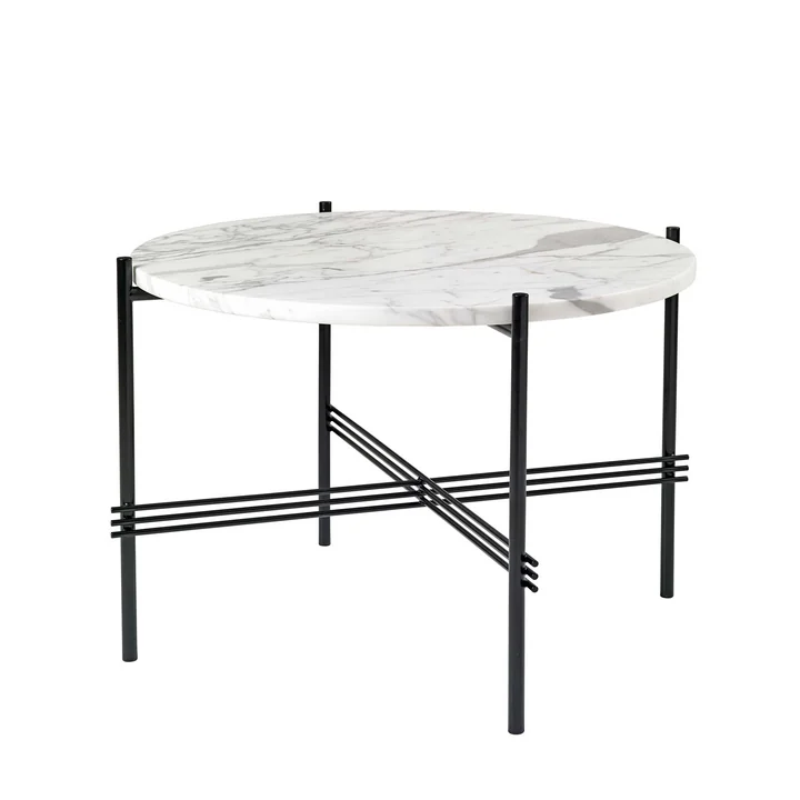 TS salontafel Ø 55 cm van Gubi in zwart / marmer wit