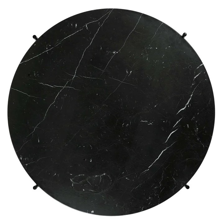 Zwart marmeren blad van salontafel TS by Gubi