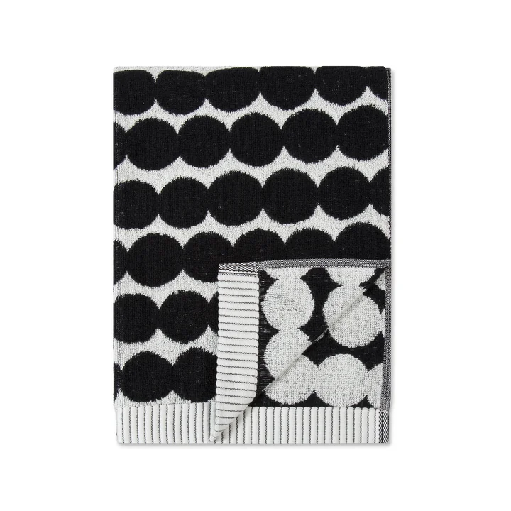 Räsymatto Marimekko Handdoek 50 x 70 cm uit in wit / zwart