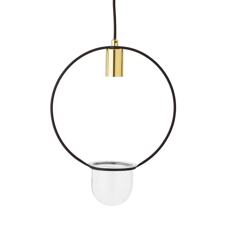 De Bloomingville - Bloomingville - Bloempot hanger lamp, rond in metaal / goud
