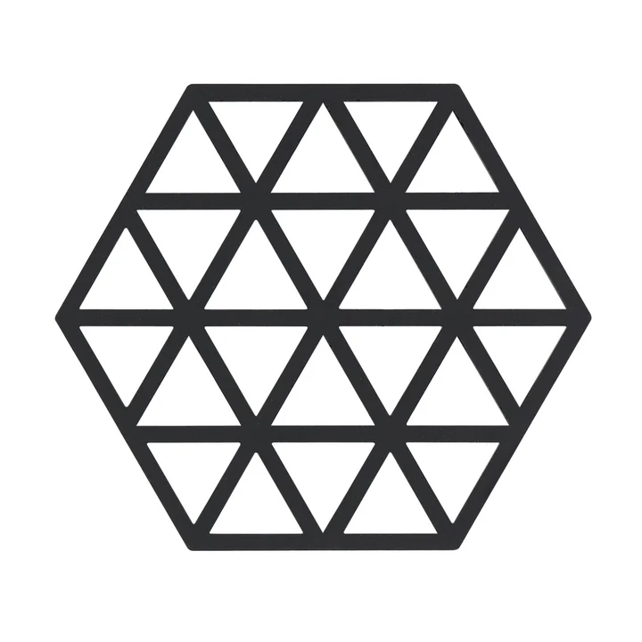 De Zone Denmark - onderzetter Triangle Onderzetter in zwart