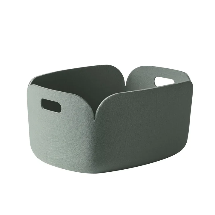 Muuto - Restore Basket, stoffig groen