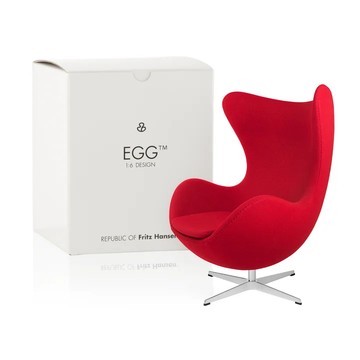 Fritz Hansen - Miniatuur Ei-zitting, rood