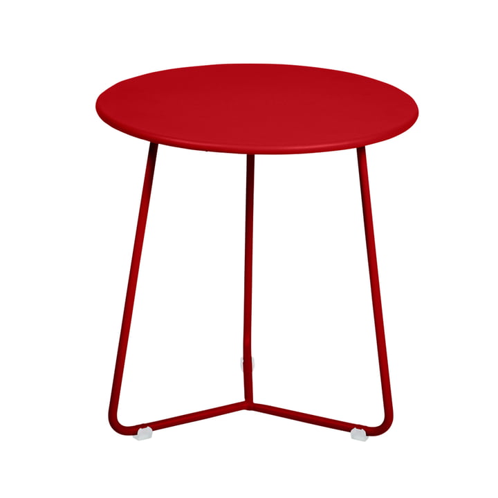 De Fermob - Cocotte Side Table / Kruk, Ø 34 cm x H 36 cm in klaprood