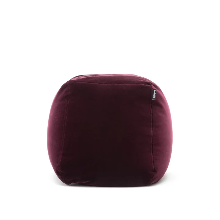 De freistil - 173 Pouf, Ø 55 cm in zwart rood (6085)
