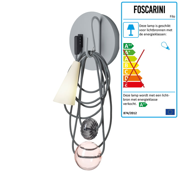 Filowandlamp van Foscarini, Amethist Queen