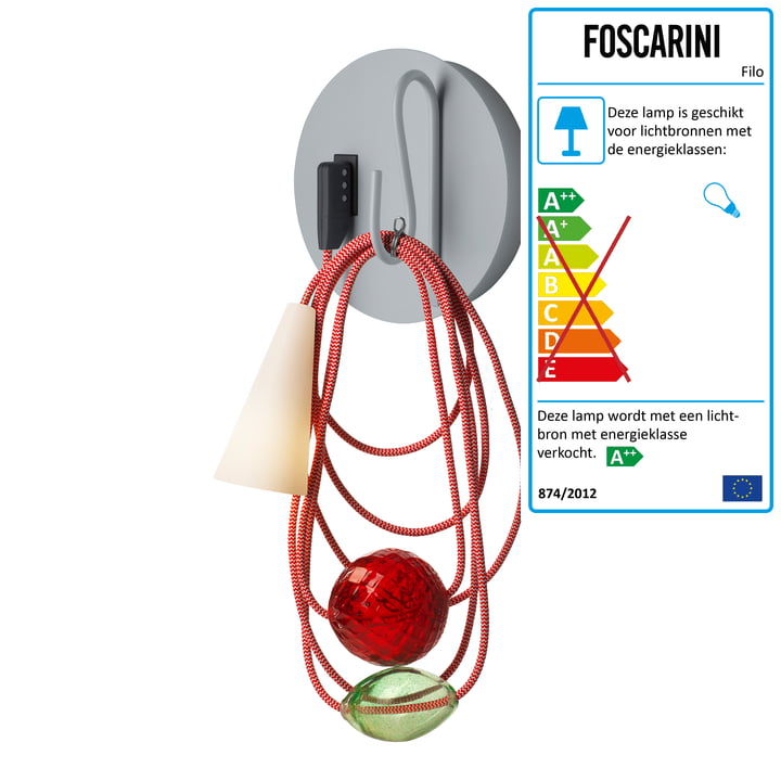 Filowandlamp van Foscarini, Emerald Kind