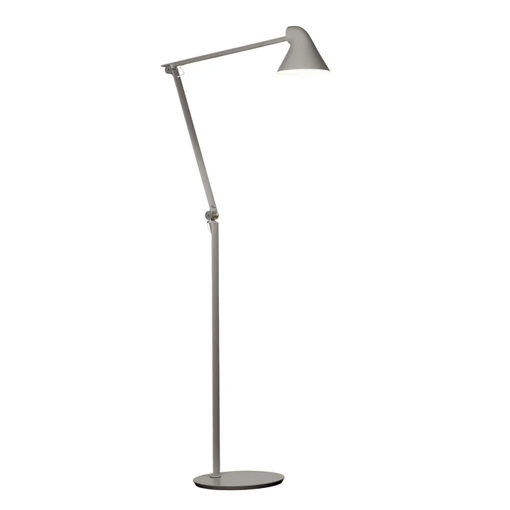 De Louis Poulsen - NJP LED vloerlamp in lichtgrijs aluminium